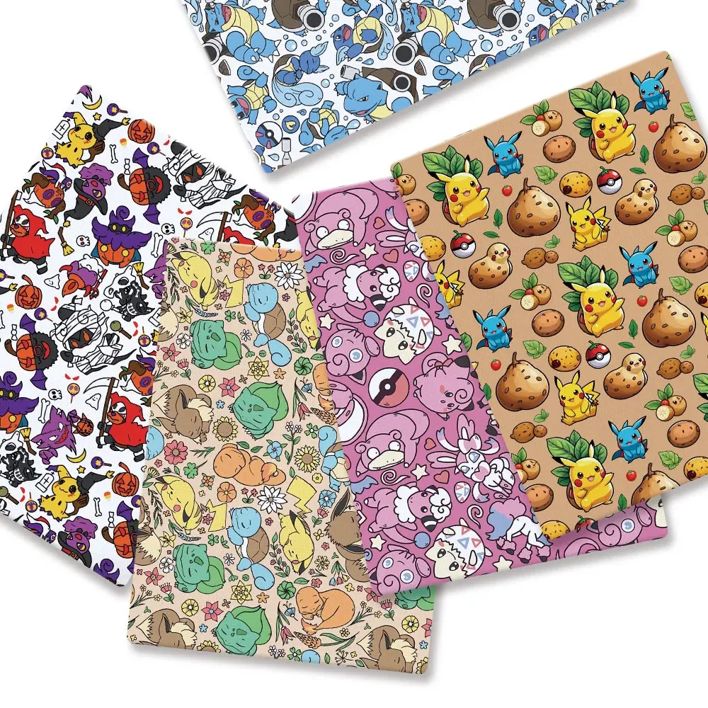 Sewing Production - Ткань с рисунком покемона 140*50 см,