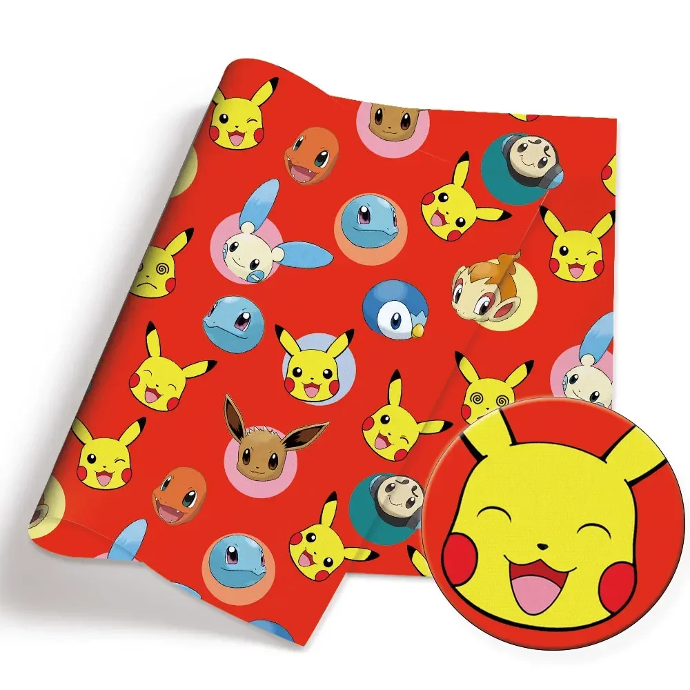 Sewing Production - Ткань с принтом мультфильмов Покемон, 140x50