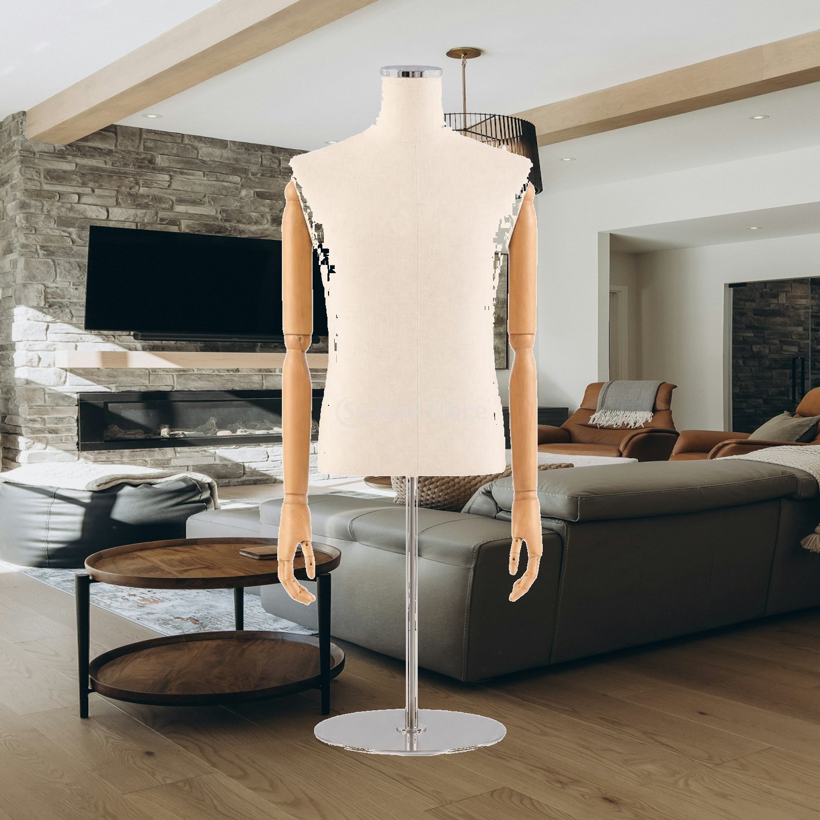 Dress Form Mannequin - Мужской манекен-торс с тканевой обивкой для