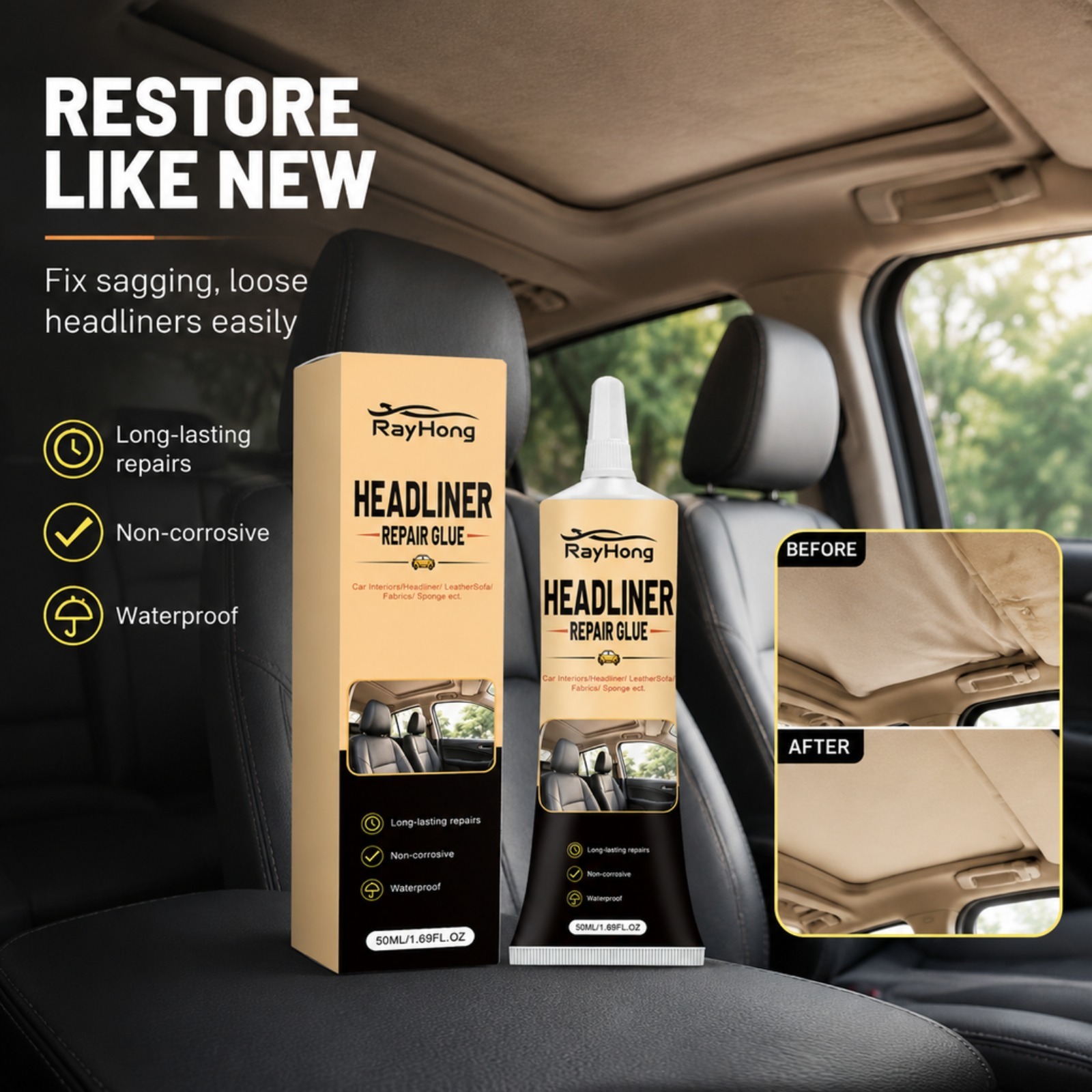 Клей для ремонта обшивки потол – обзор и цена Fabric Glue Bond